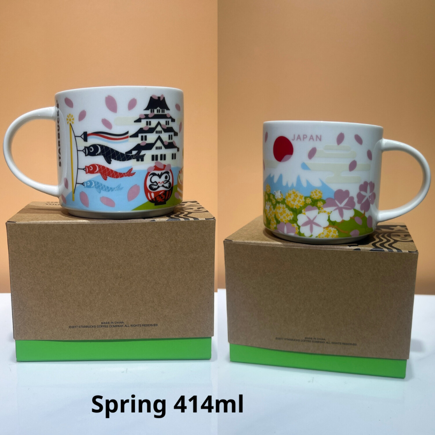 Starbucks Japan Fujimountain and four seasons coffee mug 414ml and 59ml
