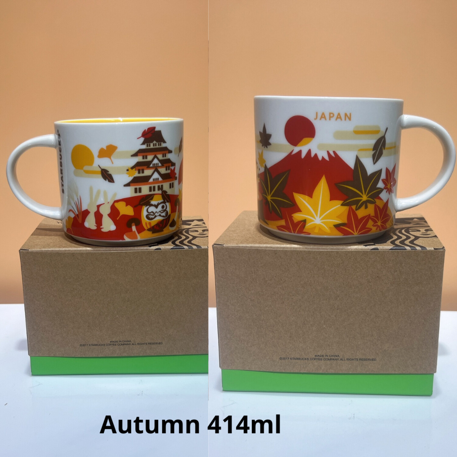 Starbucks Japan Fujimountain and four seasons coffee mug 414ml and 59ml