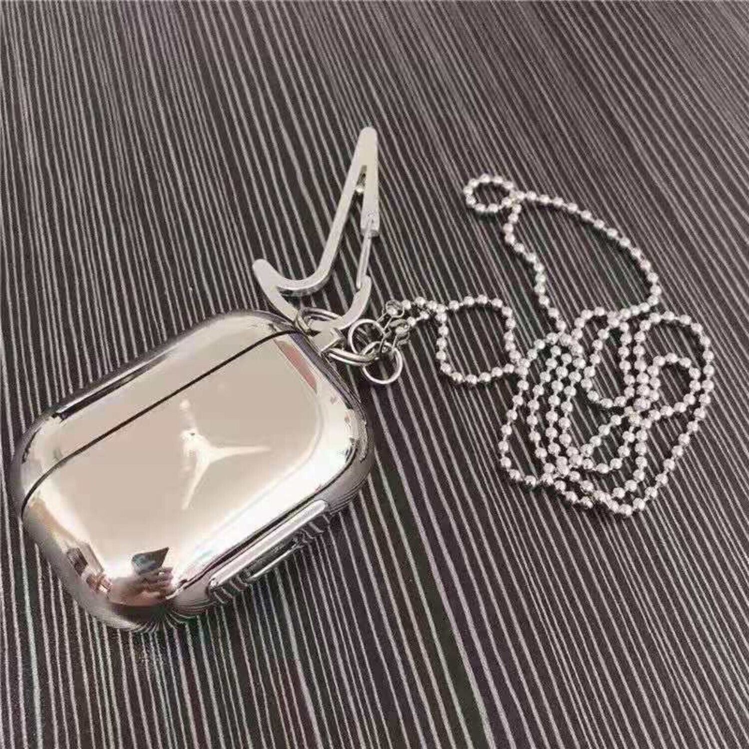 Air Jordan Airpods case with keychain and necklace set