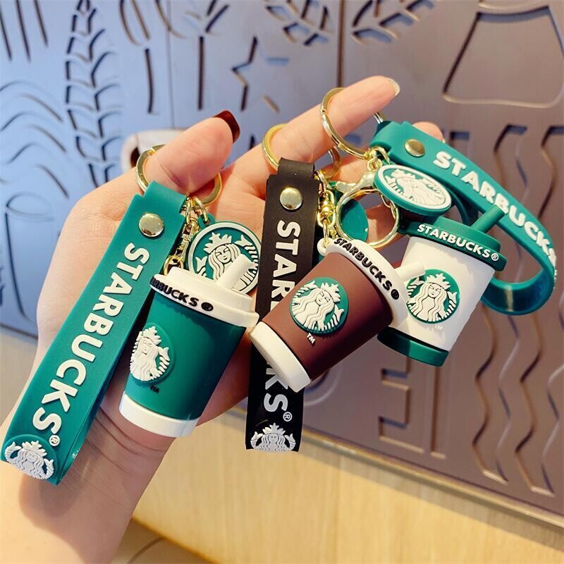 Starbucks triangle mini bag with keychain combo