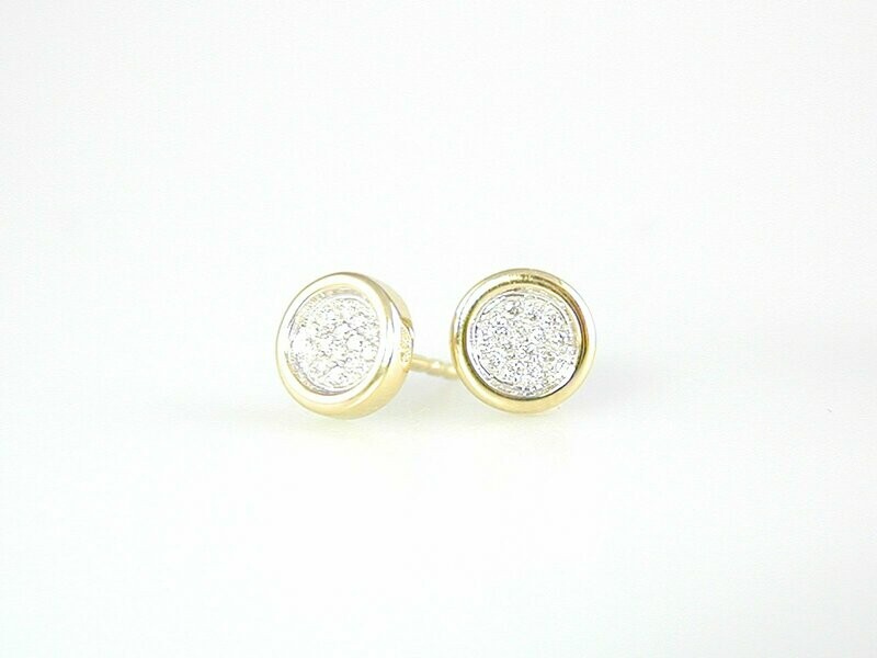 BEZEL DIAMOND CLUSTER EARRINGS