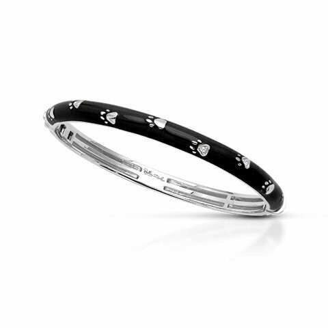 BLACK PAW PRINT BANGLE