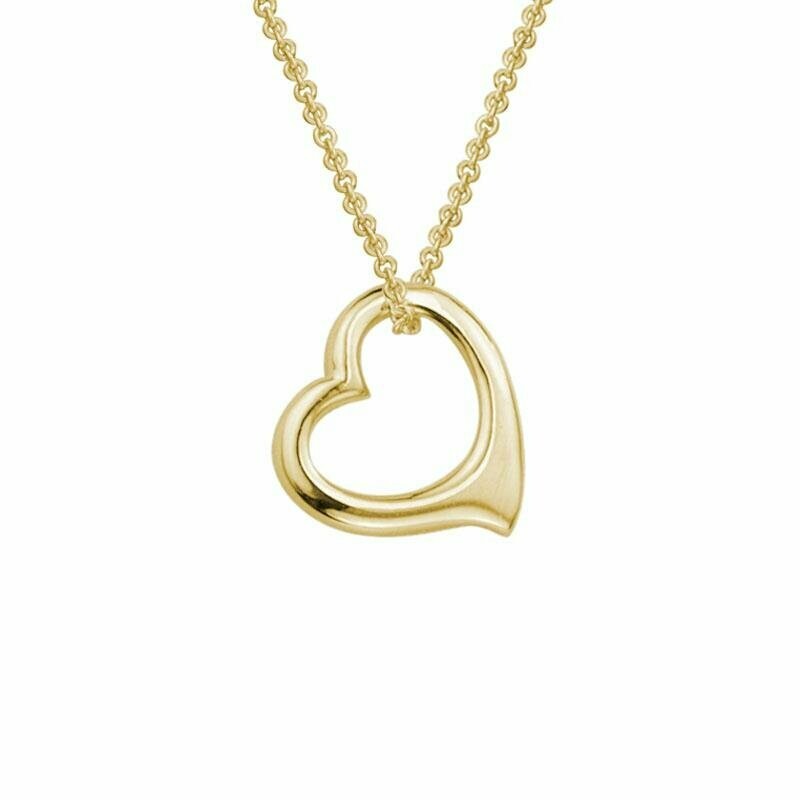 GOLD OPEN HEART PENDANT