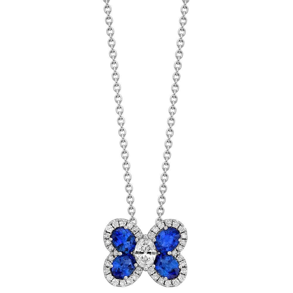 Sapphire Butterfly Necklace