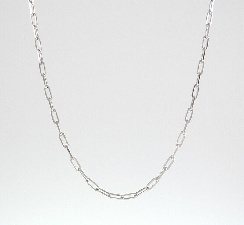 SILVER PETITE PAPERCLIP CHAIN