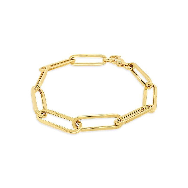 GOLD PAPERCLIP (MED) BRACELET