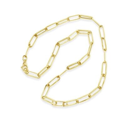 GOLD PAPERCLIP NECKLACE