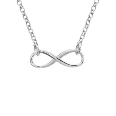 INFINITY NECKLACE IN STERLING SILVER