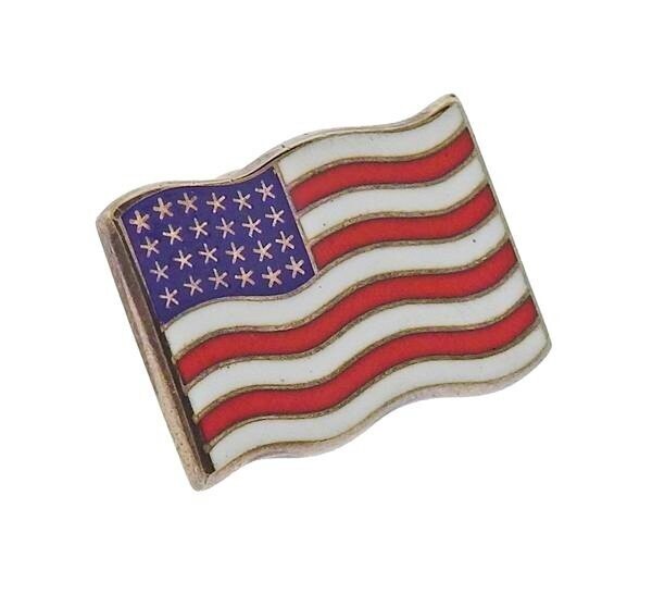Assaulting Forward American Flag Lapel Pin - Handmade In USA, Hat Or Tie Tack