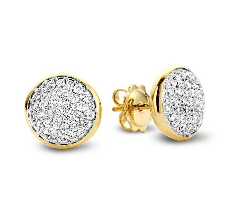 CIRCLE PAVE DIAMOND EARRINGS