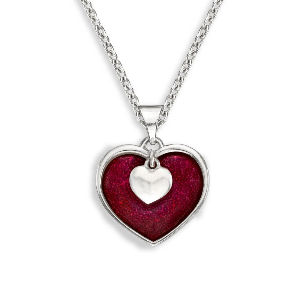 Alchemy Gothic Devil Heart Red Enamel Crystal Pendant Necklace Pewter | eBay
