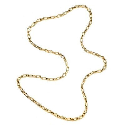 14K YELLOW GOLD OVAL NECKLACE