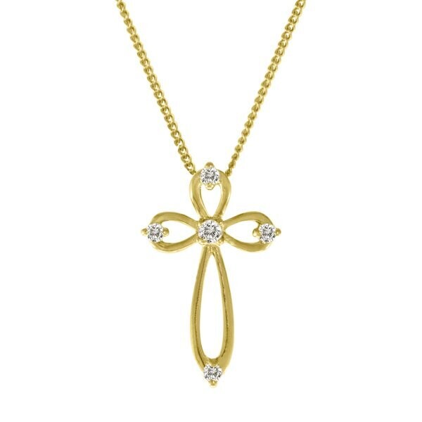 DIAMOND-ACCENTED CROSS