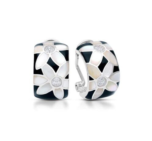 "MOONFLOWER" BLACK EARRINGS