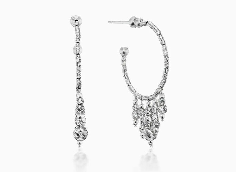 PLATINUM "ASTRAEA" HOOP EARRINGS