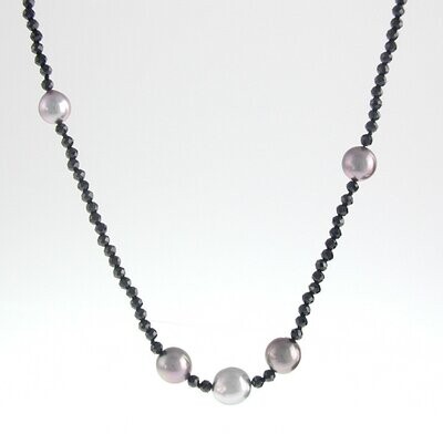 SPINEL AND PEARL NECKLACE