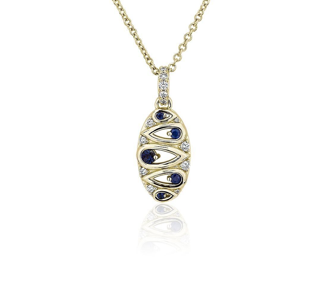 SAPPHIRE AND DIAMOND PENDANT