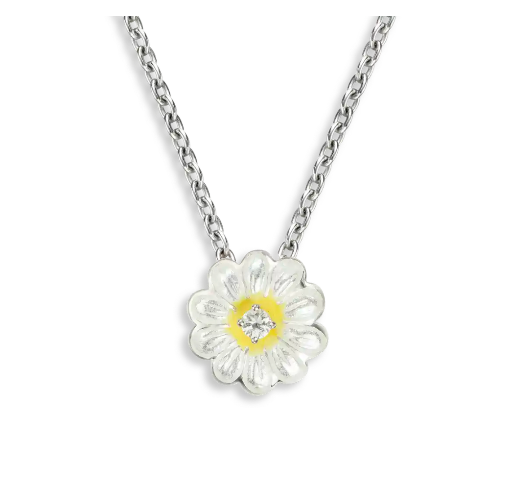 WHITE DAISY NECKLACE