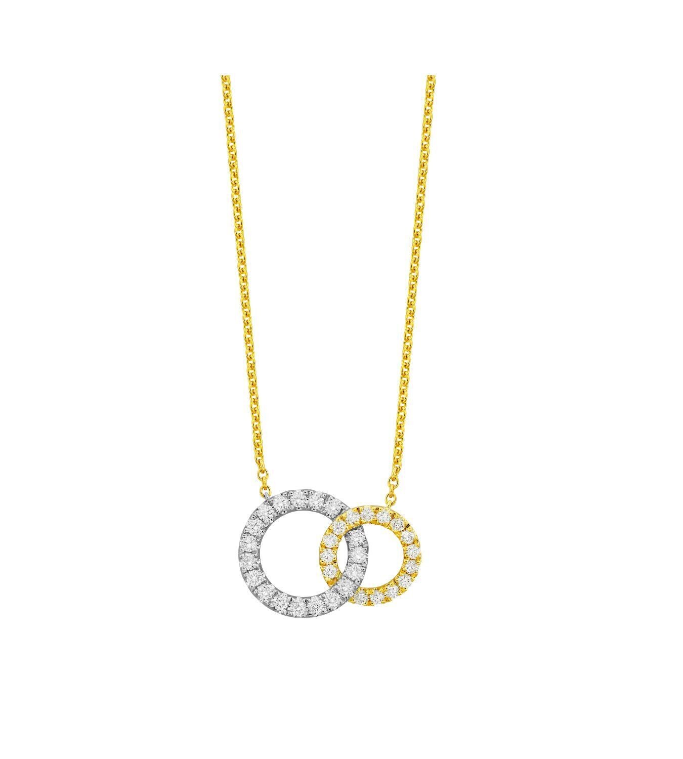 INTERLOCKING DIAMOND CIRCLES NECKLACE