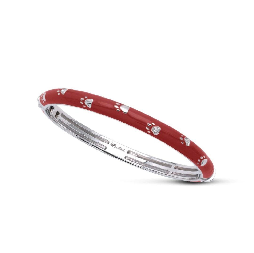 RED PAW PRINT BANGLE