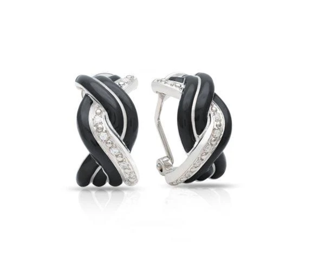 "CORONATA" BLACK EARRINGS