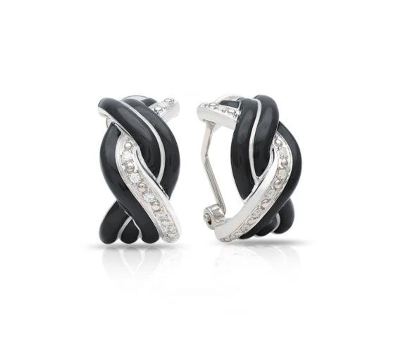"CORONATA" BLACK EARRINGS