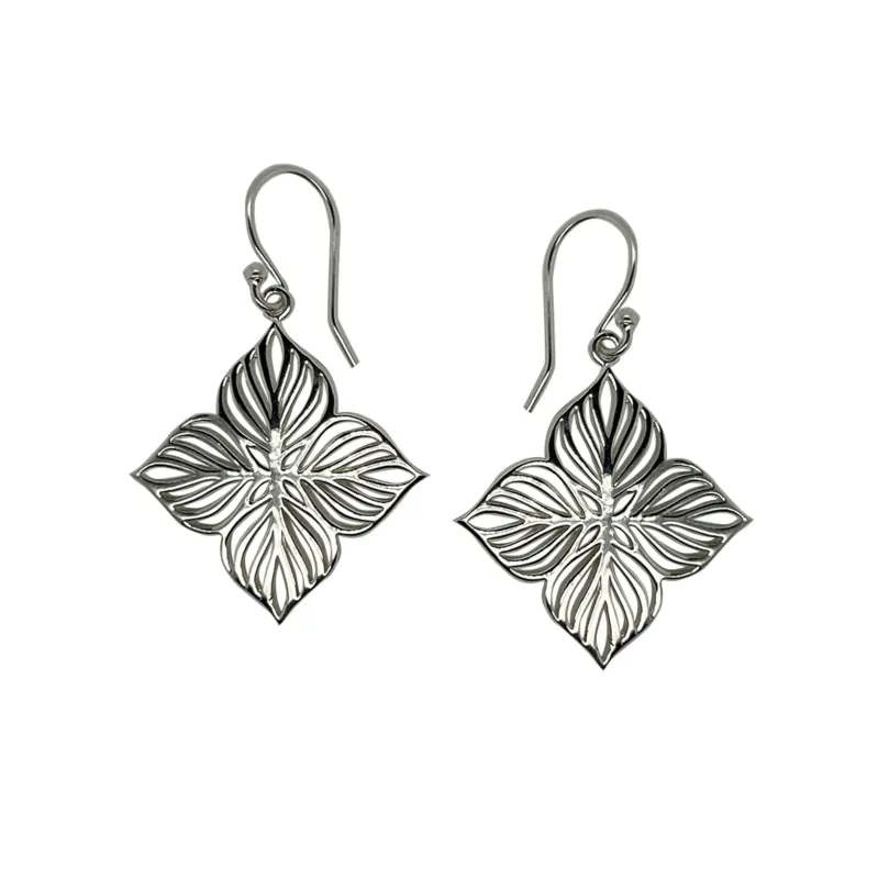 SMALL SILVER FLOWER EARRINGS
