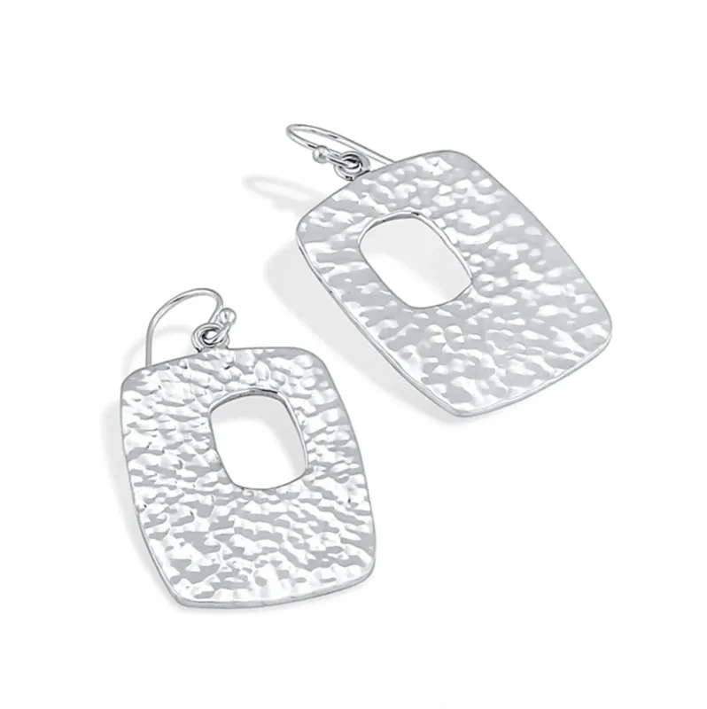 "PALM SPRINGS" HAMMERED DROP EARRINGS