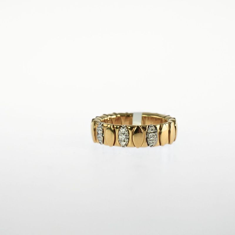 FLEXIBLE DIAMOND AND GOLD BAND