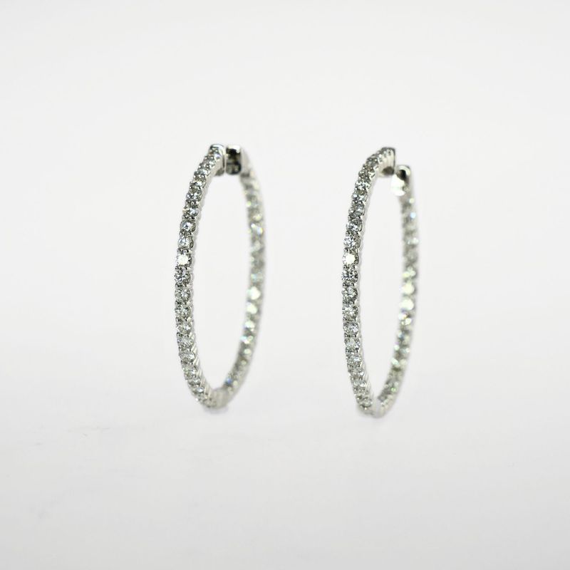 LOVELY INSIDE-OUT DIAMOND HOOPS