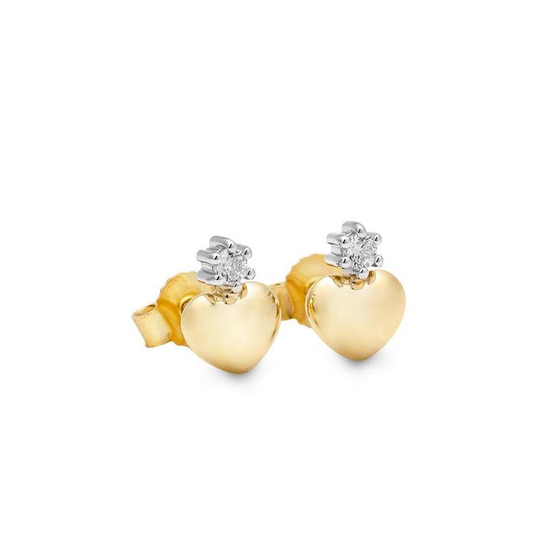 DIAMOND HEART EARRINGS