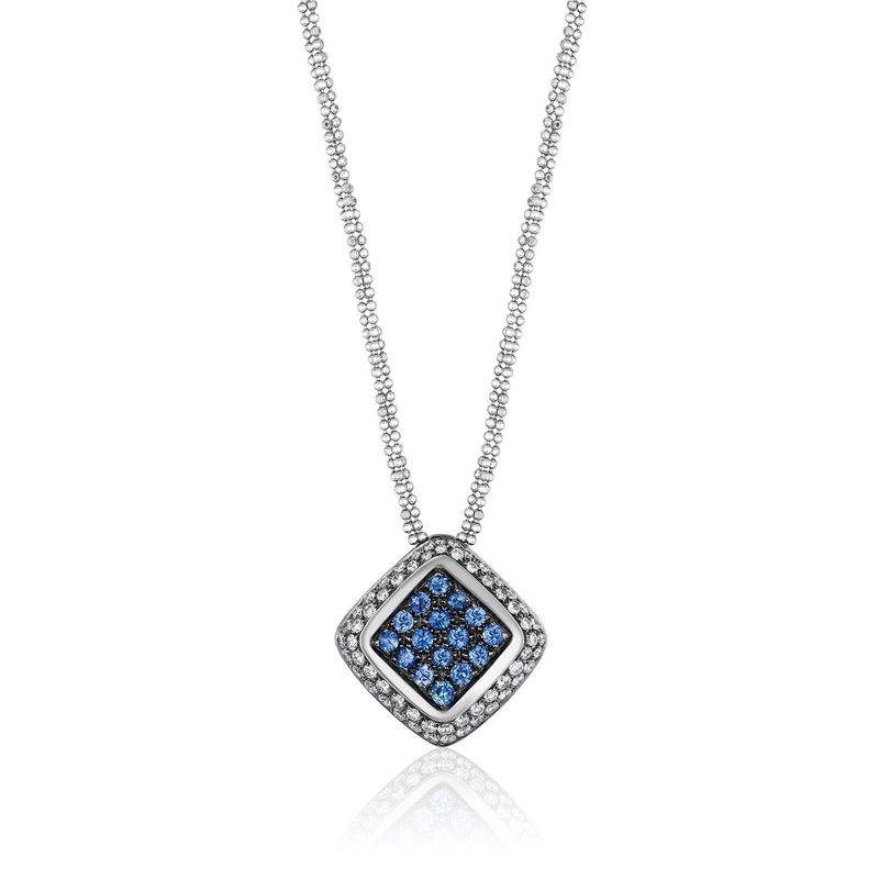 DIAMOND AND SAPPHIRE PENDANT