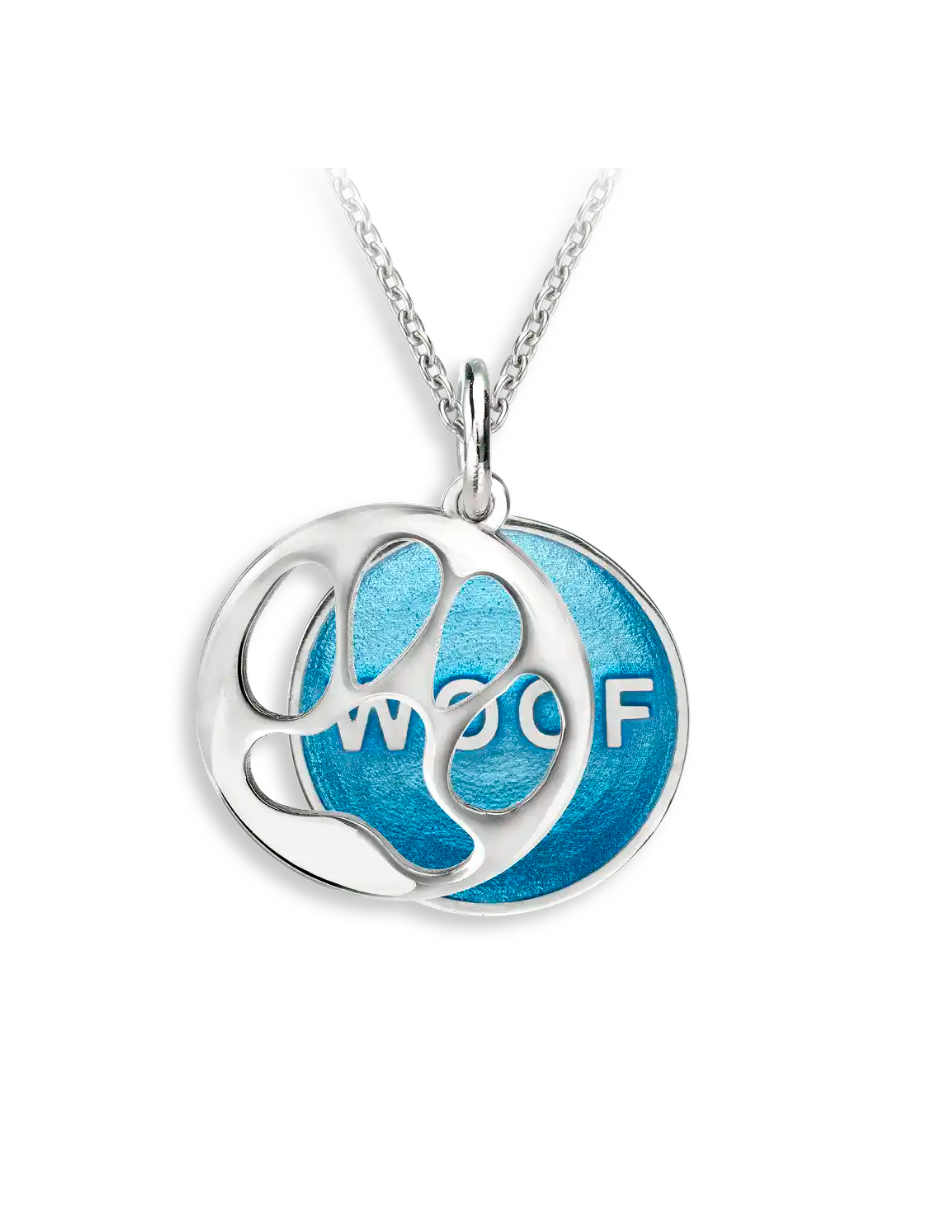 ENAMEL DOG PRINT NECKLACE