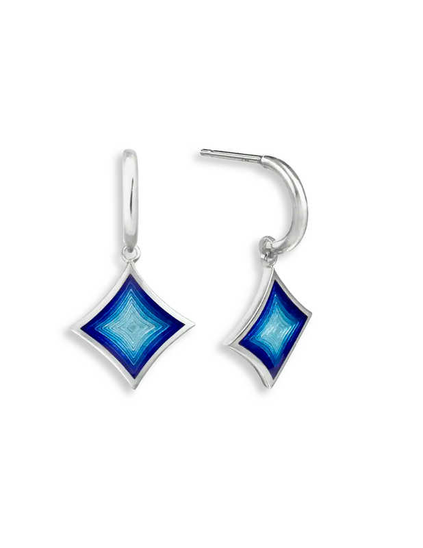 ENAMEL DIAMOND-SHAPED EARRINGS