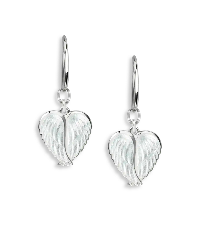 ANGEL WING ENAMEL EARRINGS