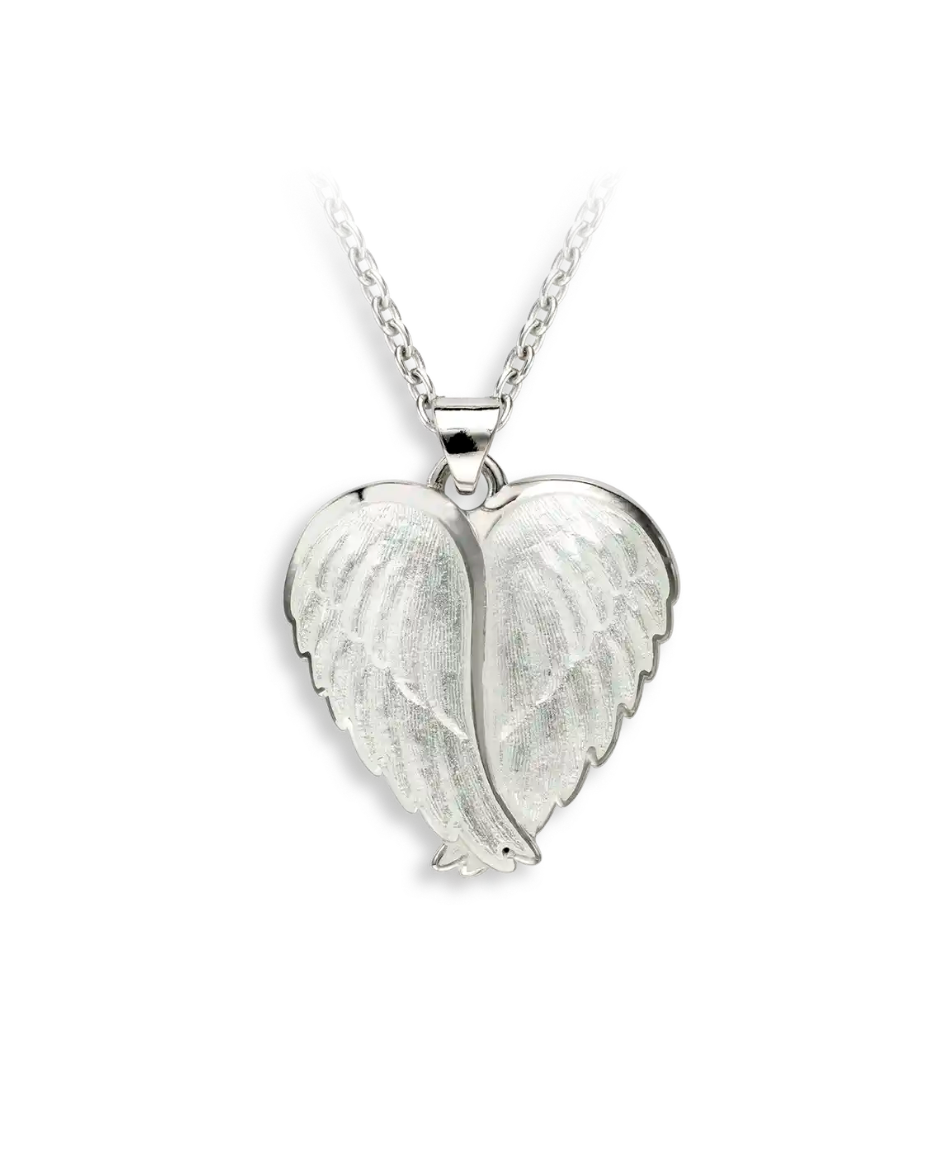 ENAMEL ANGEL WING PENDANT