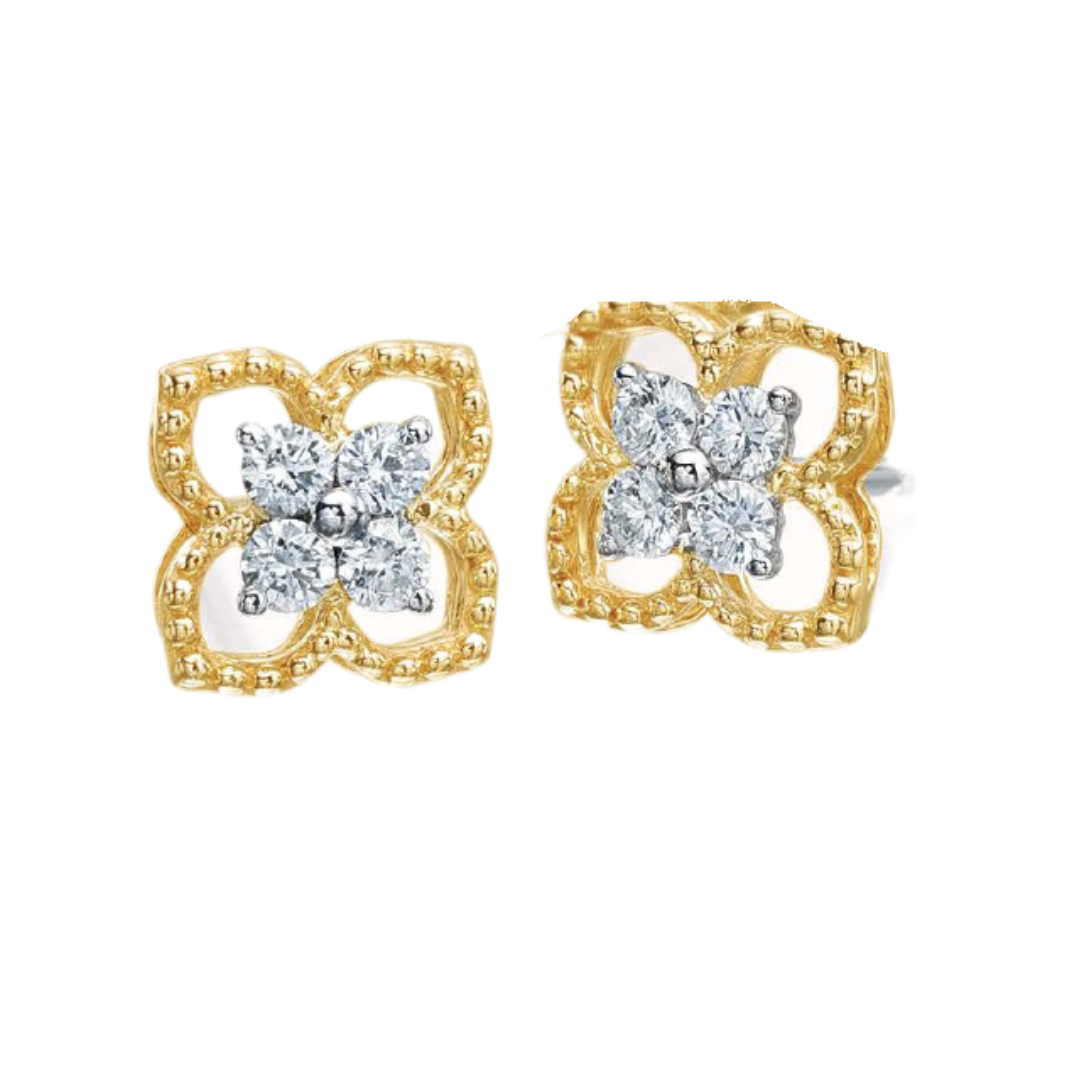 TWO-TONE DIAMOND EARRINGS