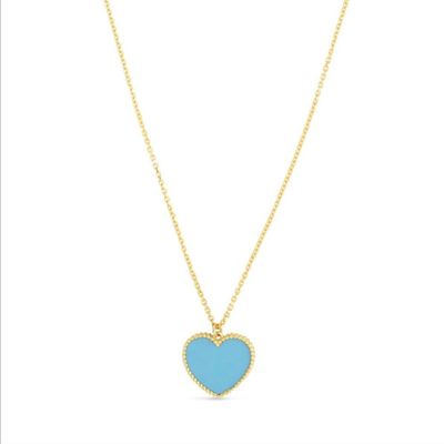 TURQUOISE AND GOLD HEART PENDANT TURQUOISE AND GOLD HEART PENDANT