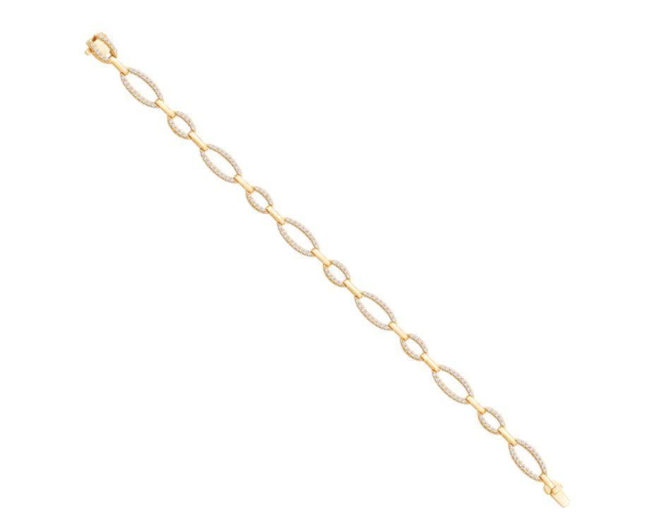 DIAMOND-SET OVAL LINK BRACELET