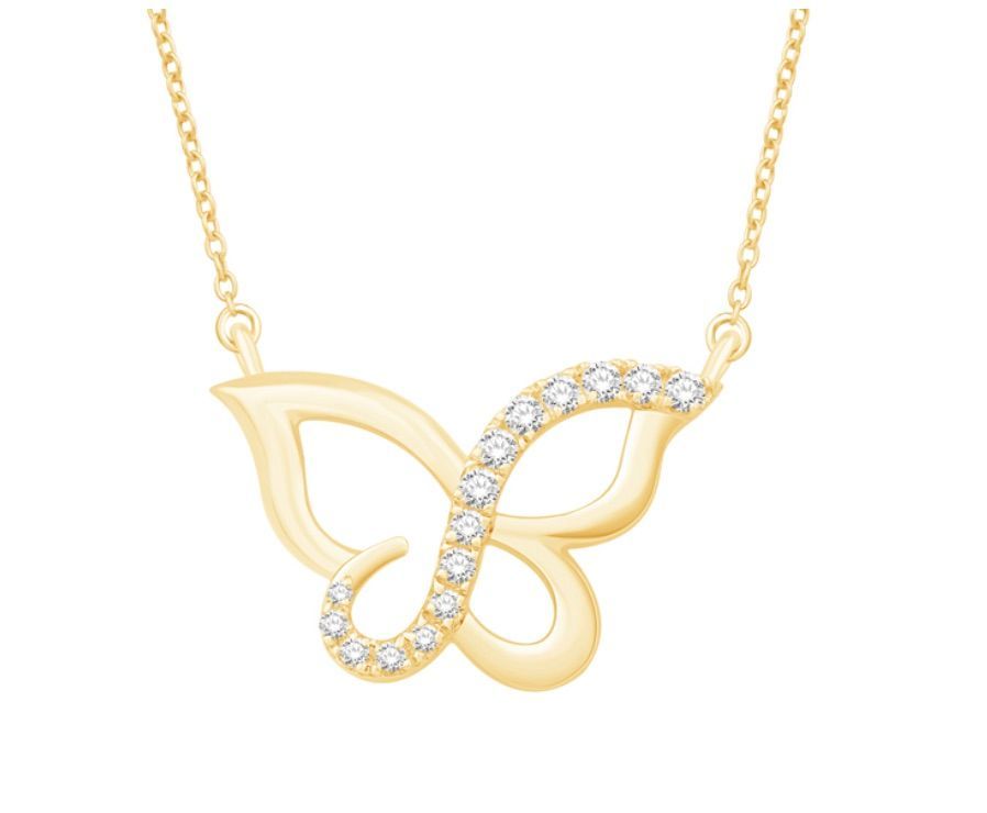 DIAMOND BUTTERFLY NECKLACE