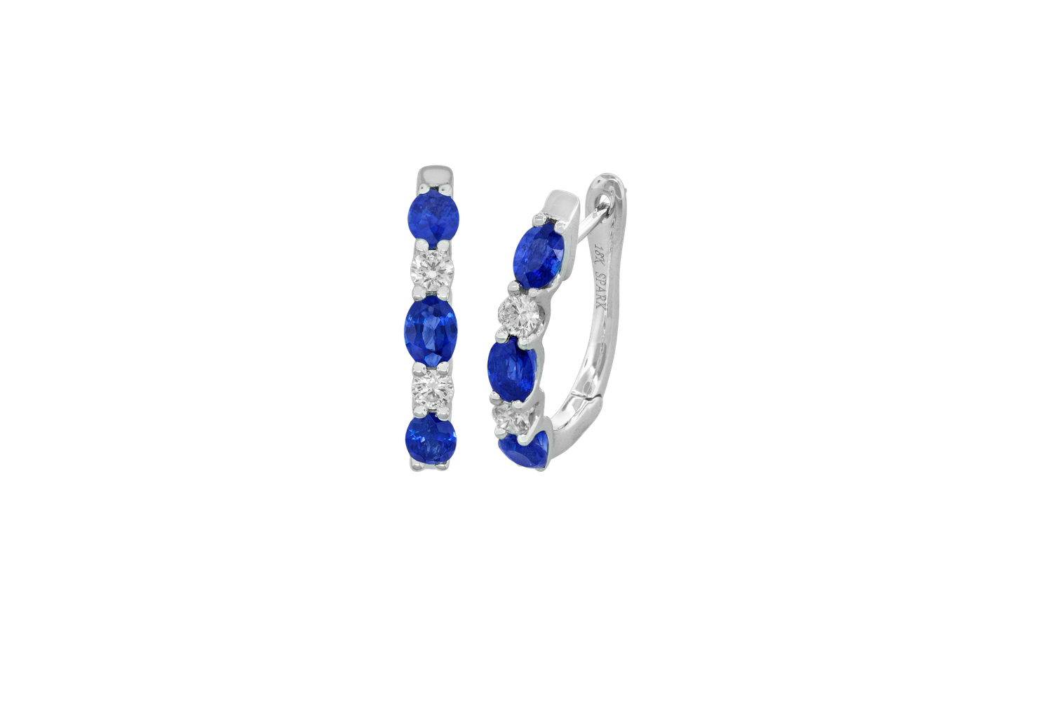 SAPPHIRE AND DIAMOND EARRINGS