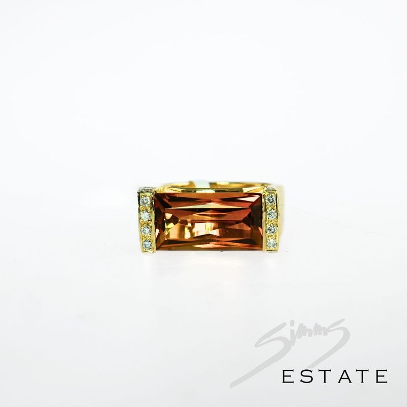 CITRINE AND DIAMOND RING