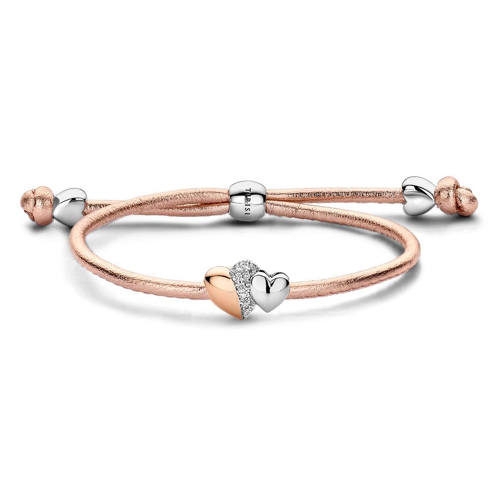 DIAMOND DOUBLE HEART BRACELET