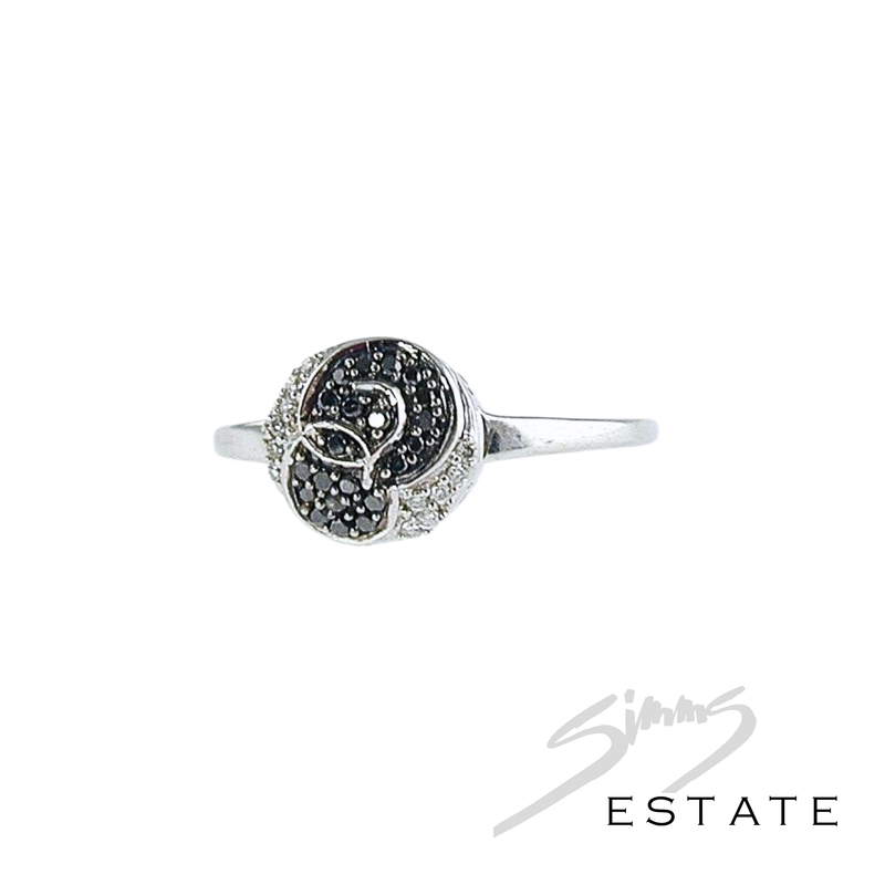 BLACK AND WHITE DIAMOND RING