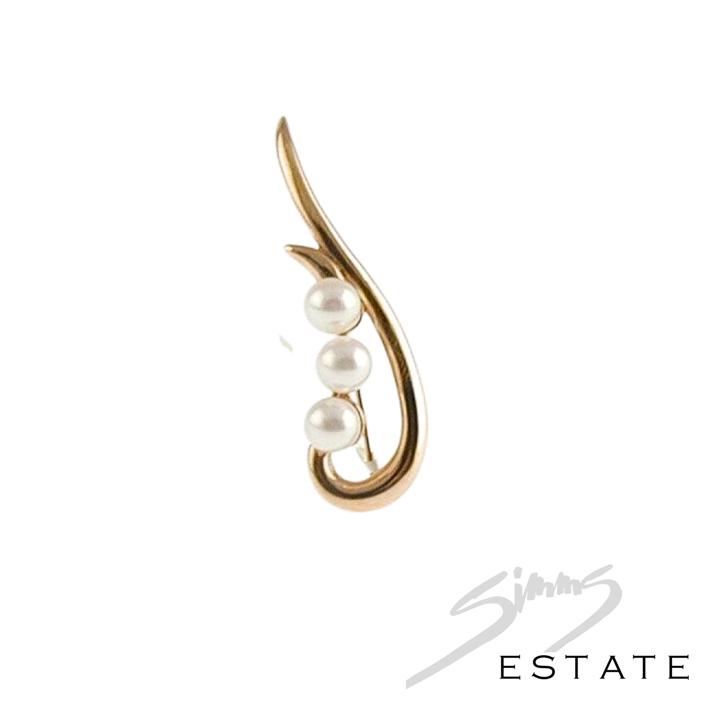 CULTURED PEARL SWIRL PIN