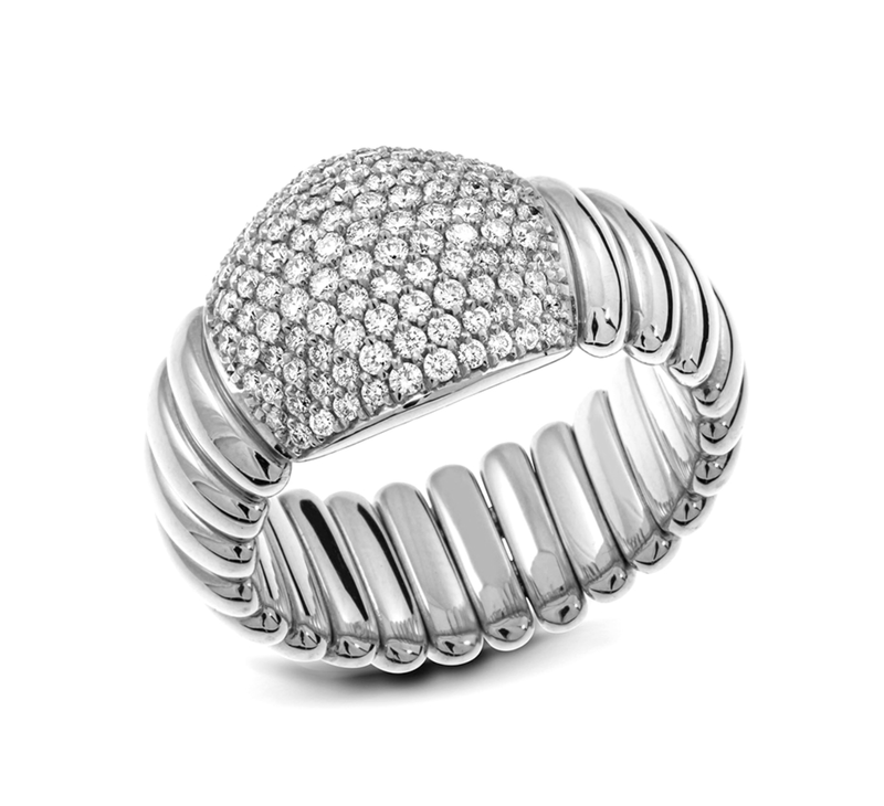 DOMED PAVE DIAMOND RING