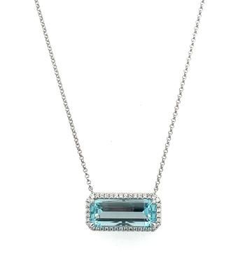 AQUAMARINE BAR PENDANT