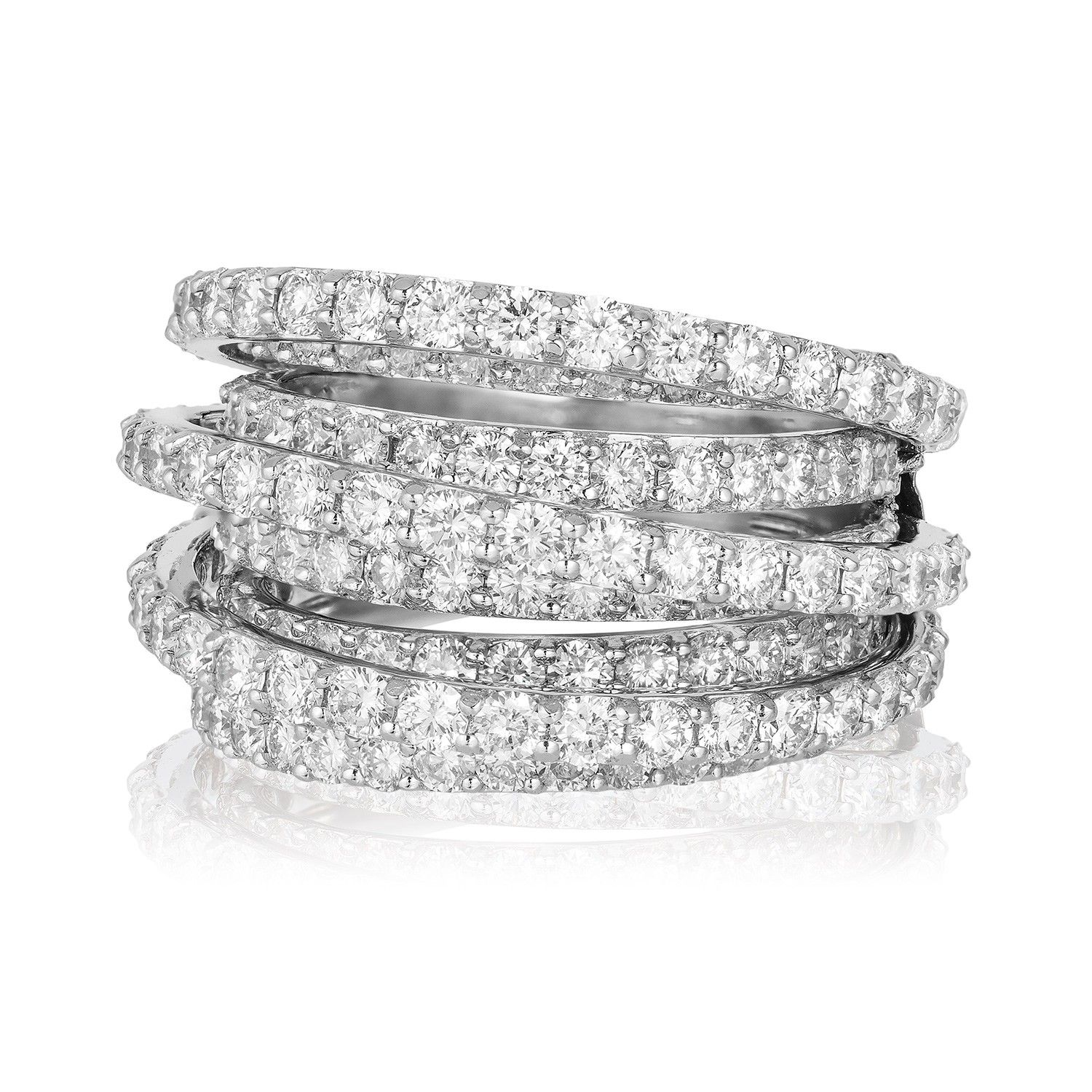 MULTI-ROW DIAMOND RING