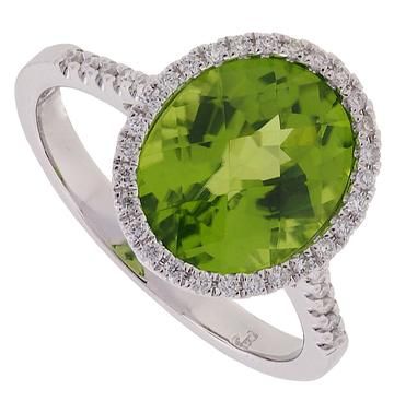 PERIDOT AND DIAMOND RING