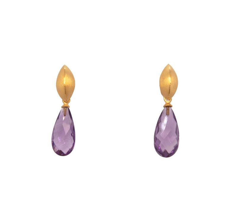 AMETHYST BRIOLETTE VERMEIL EARRINGS